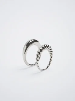 Set Of Steel Rings|Parfois Sale
