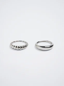 Set Of Steel Rings|Parfois Sale