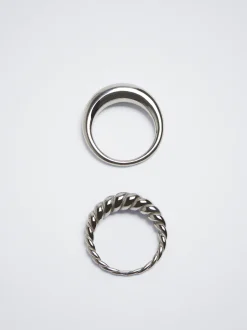 Set Of Steel Rings|Parfois Sale