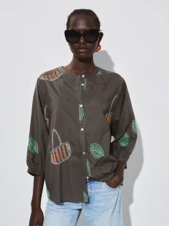 Shirt With Embroidery|Parfois Shop