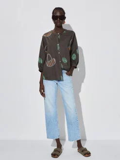 Shirt With Embroidery|Parfois Shop