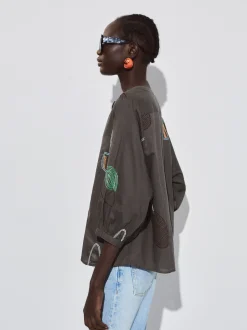 Shirt With Embroidery|Parfois Shop