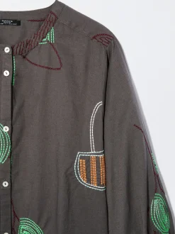 Shirt With Embroidery|Parfois Shop