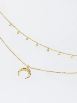 Short 925 Silver Necklace With Horn Pendant|Parfois Shop
