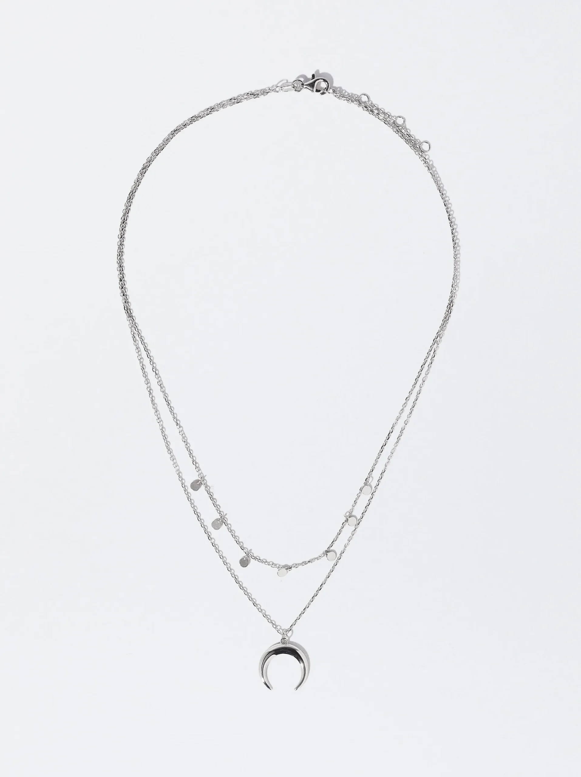 Short 925 Necklace With Horn Pendant|Parfois Cheap