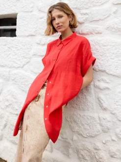 Short-Sleeved Midi Dress|Parfois Flash Sale