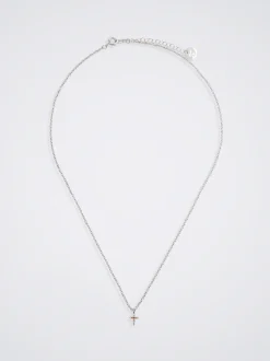 Silver 925 Necklace With Cross|Parfois New