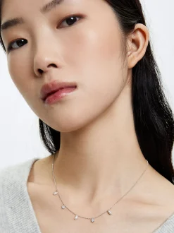 Silver 925 Necklace With Freshwater Pearl|Parfois New