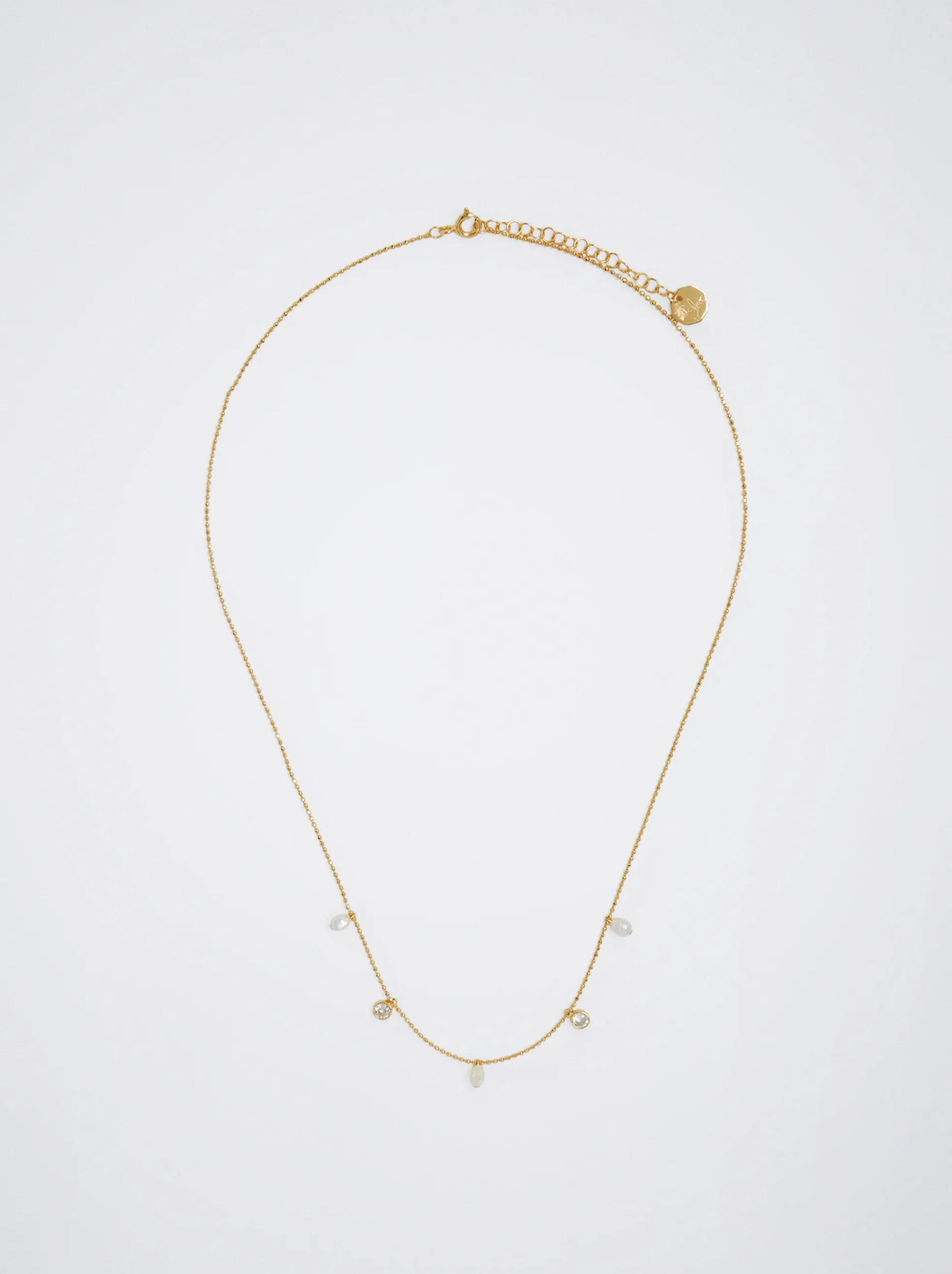 Silver 925 Necklace With Freshwater Pearl|Parfois Flash Sale