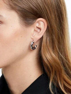 Hoop Earrings With Crystals|Parfois Cheap