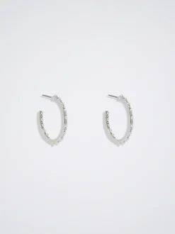 Hoops With Pearl And Crystal|Parfois Cheap