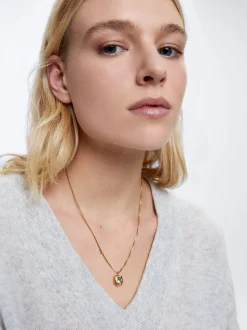 Silver Stainless Steel Necklace With Crystals|Parfois Flash Sale