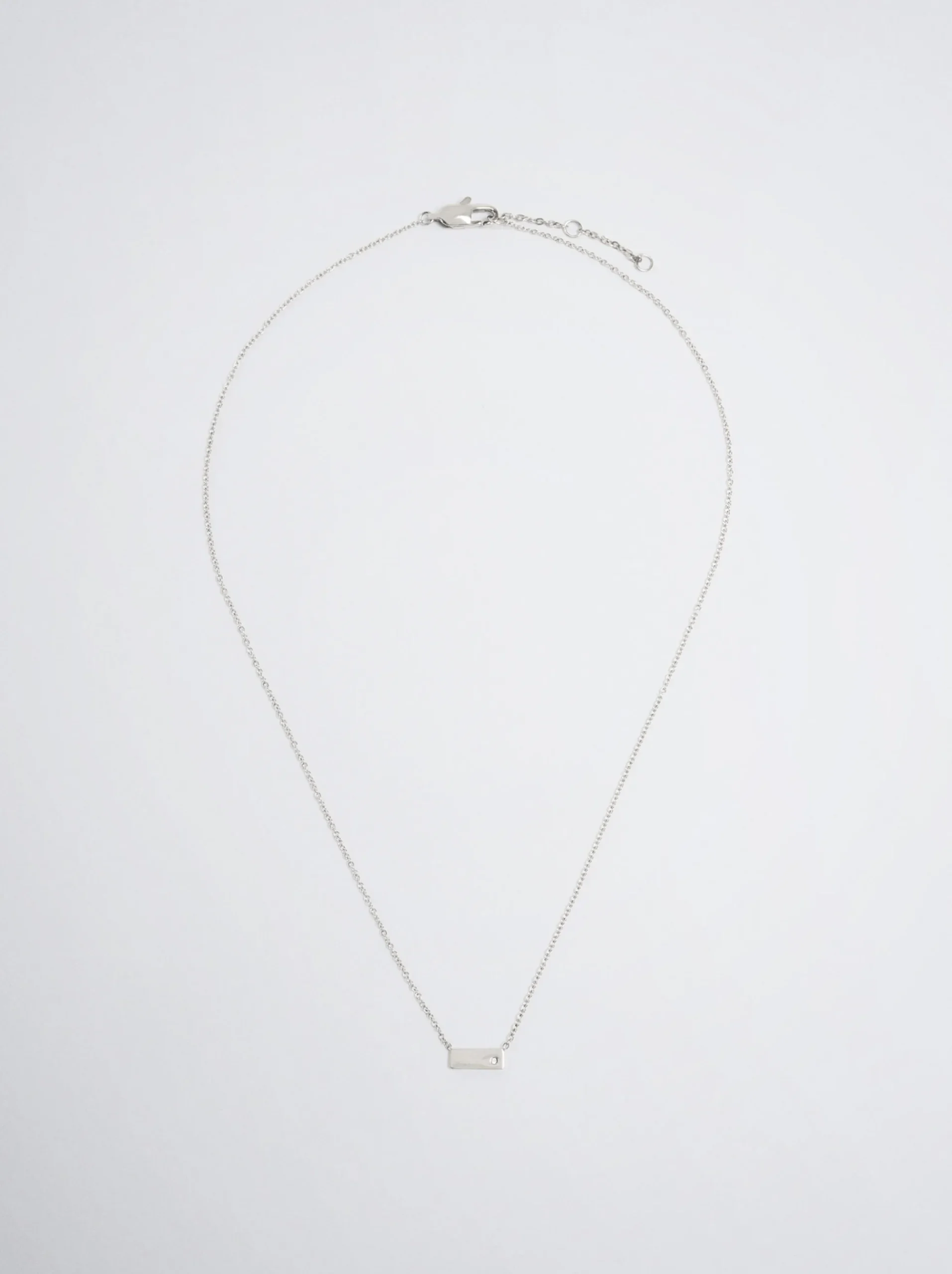 Stainless Steel Necklace With Crystals|Parfois Hot