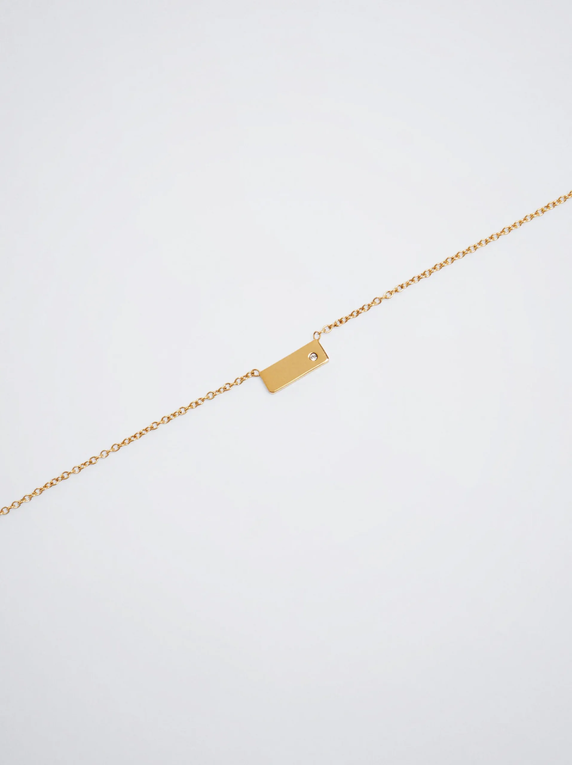 Silver Stainless Steel Necklace With Crystals|Parfois Sale
