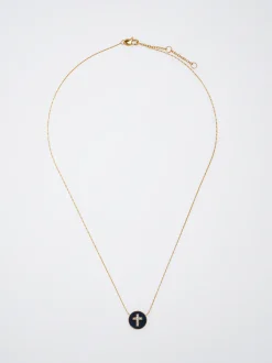 Silver Stainless Steel Necklace With Cross|Parfois Flash Sale