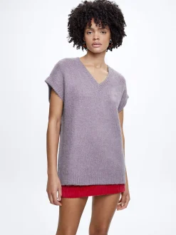 Sleeveless Knitted Vest|Parfois Cheap