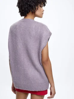 Sleeveless Knitted Vest|Parfois Cheap