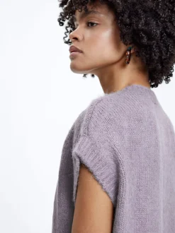 Sleeveless Knitted Vest|Parfois Cheap