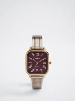 Square Case Stainless Steel Watch|Parfois Outlet