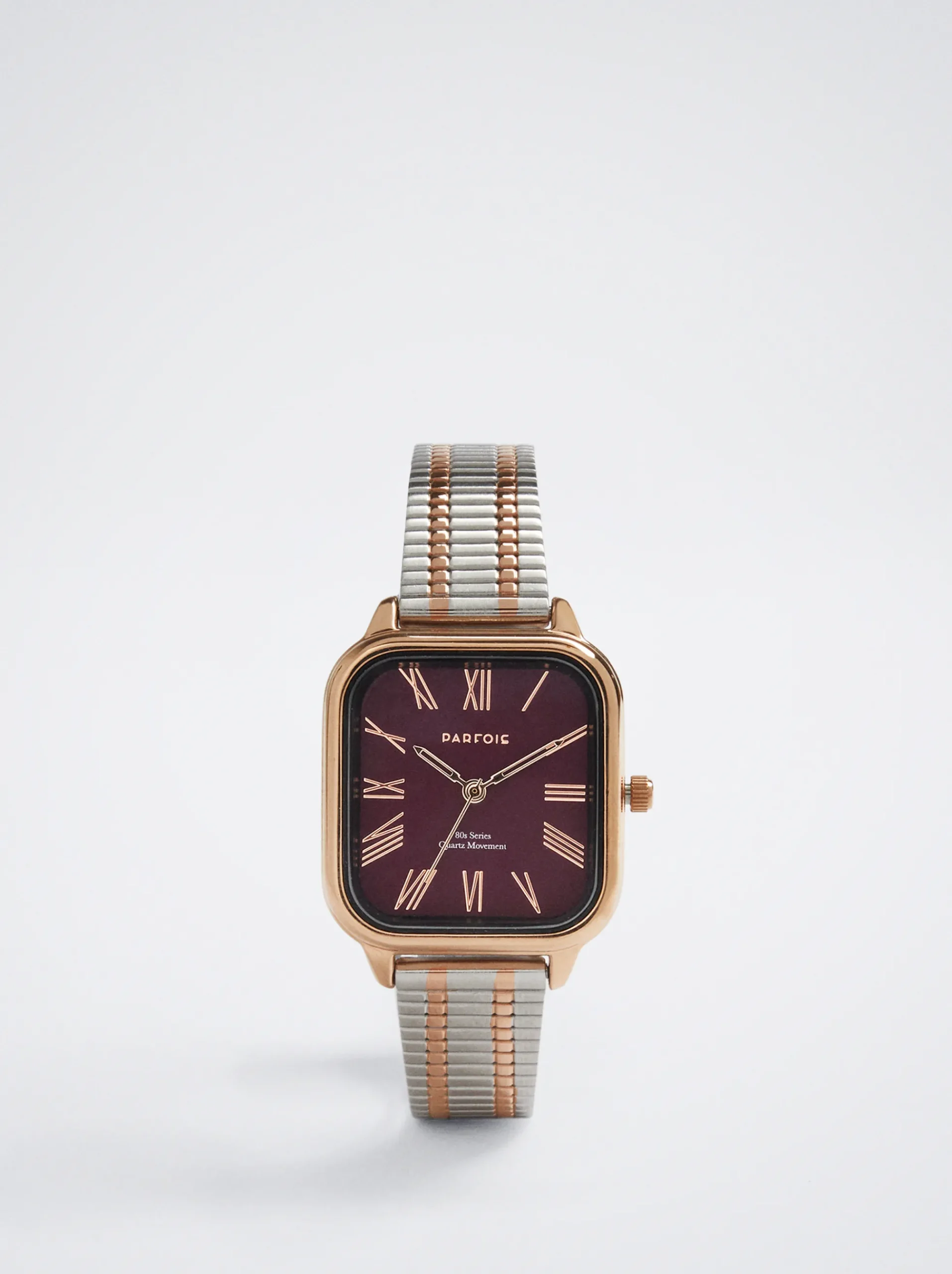 Square Case Stainless Steel Watch|Parfois Outlet