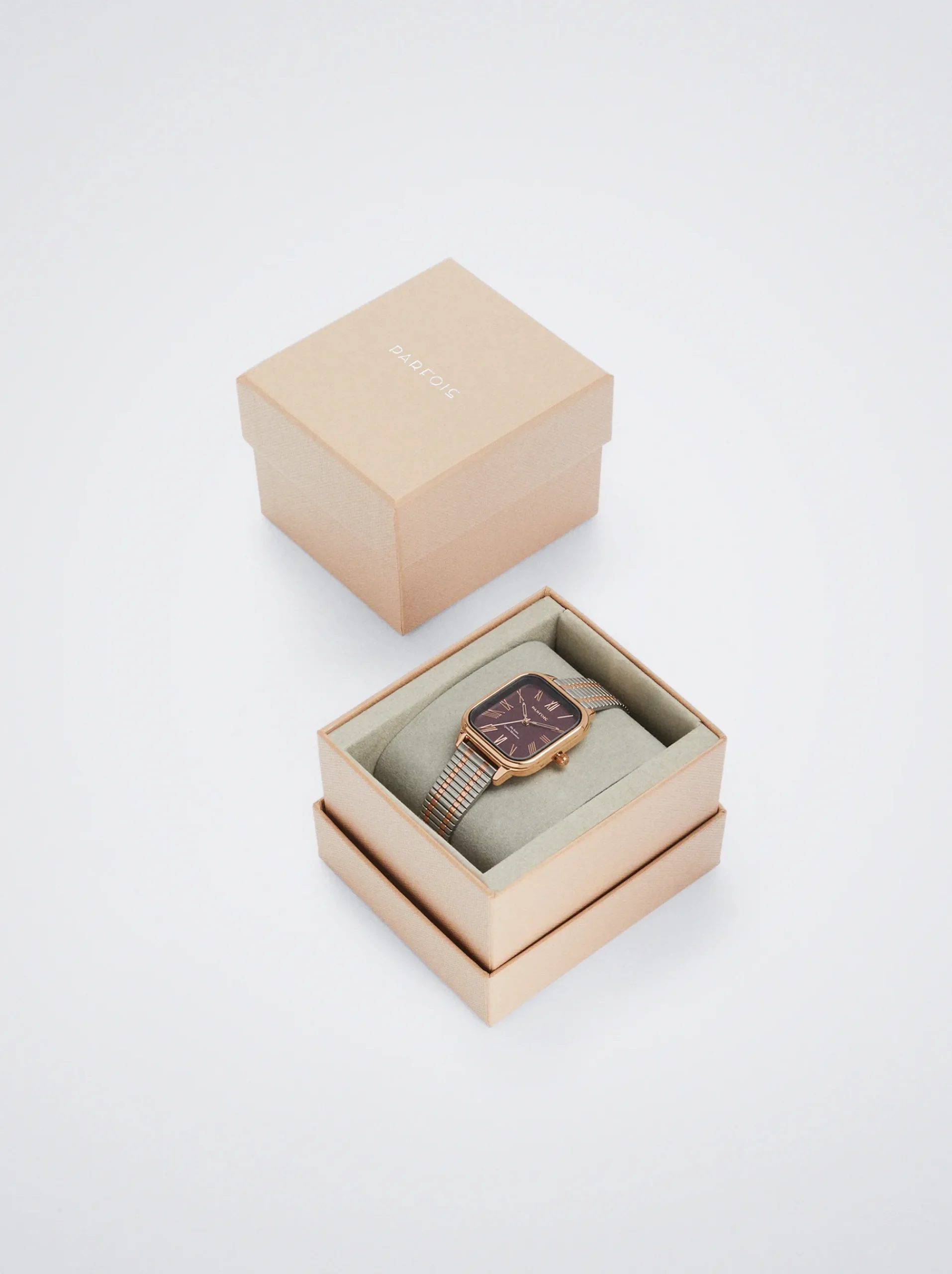 Square Case Stainless Steel Watch|Parfois Outlet