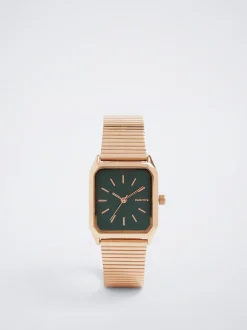 Square Case Stainless Steel Watch|Parfois Outlet