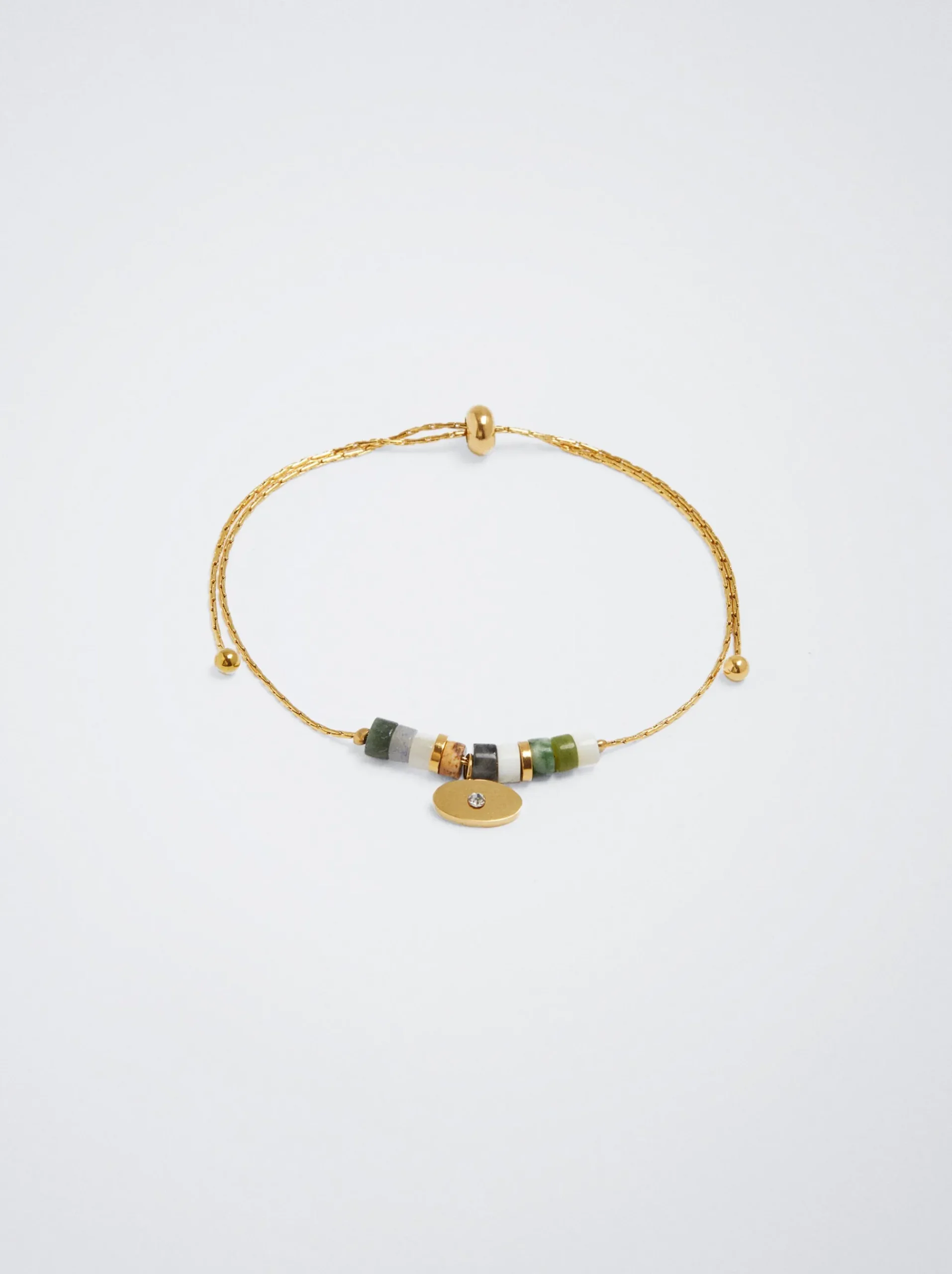 Stainless Steel Bracelet Semiprecious Stones|Parfois Hot