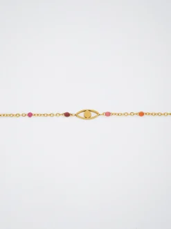 Stainless Steel Bracelet With Eye Charm|Parfois Flash Sale
