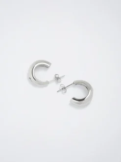 Stainless Steel Crystals Hoop Earrings|Parfois Sale