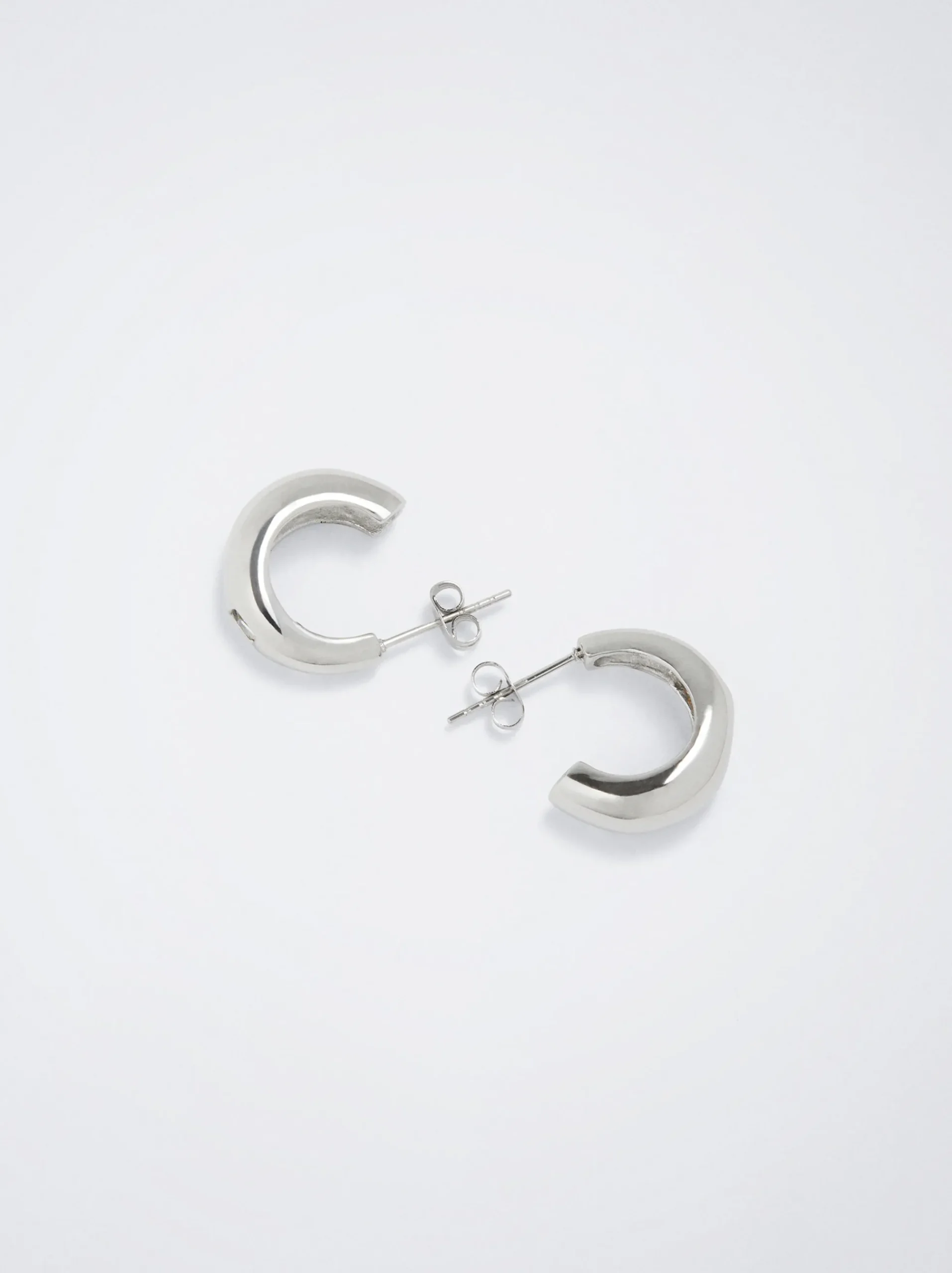 Stainless Steel Crystals Hoop Earrings|Parfois Sale