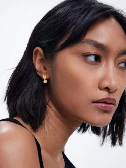 Stainless Steel Earrings With Hearts|Parfois Clearance
