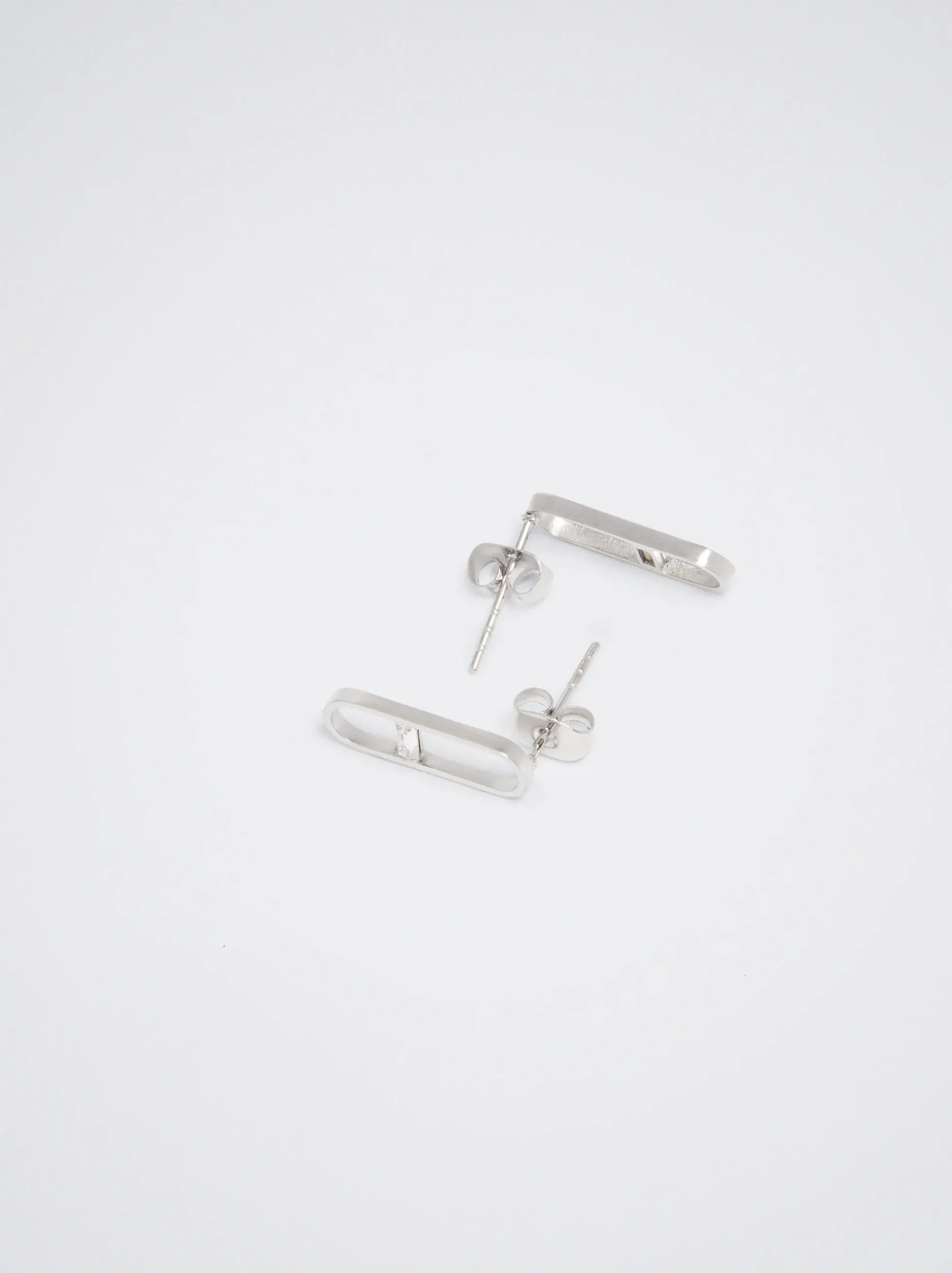 Stainless Steel Earrings With Crystals|Parfois Shop