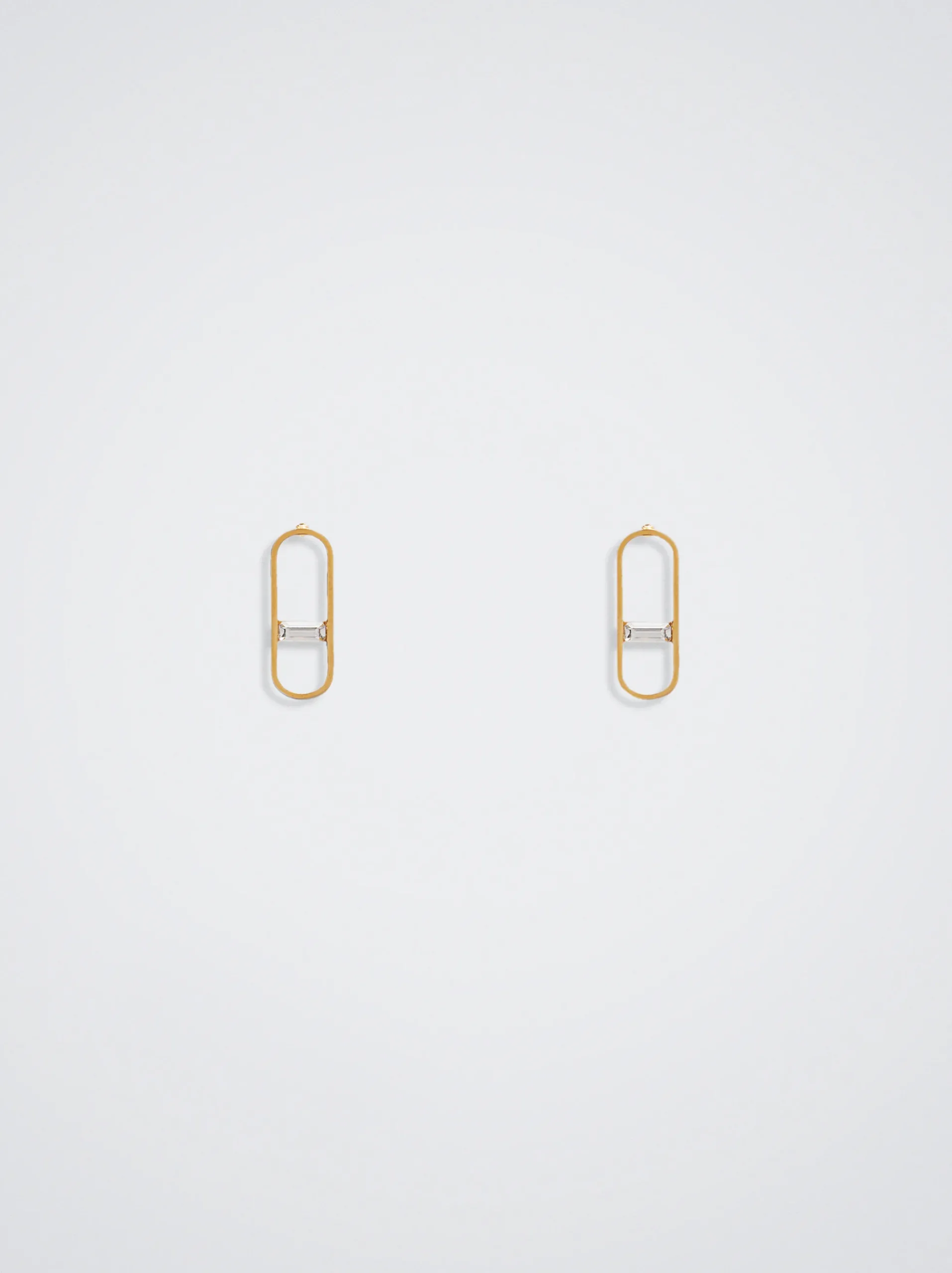 Stainless Steel Earrings With Crystals|Parfois Hot