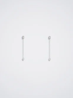 Stainless Steel Earrings With Crystals|Parfois Outlet