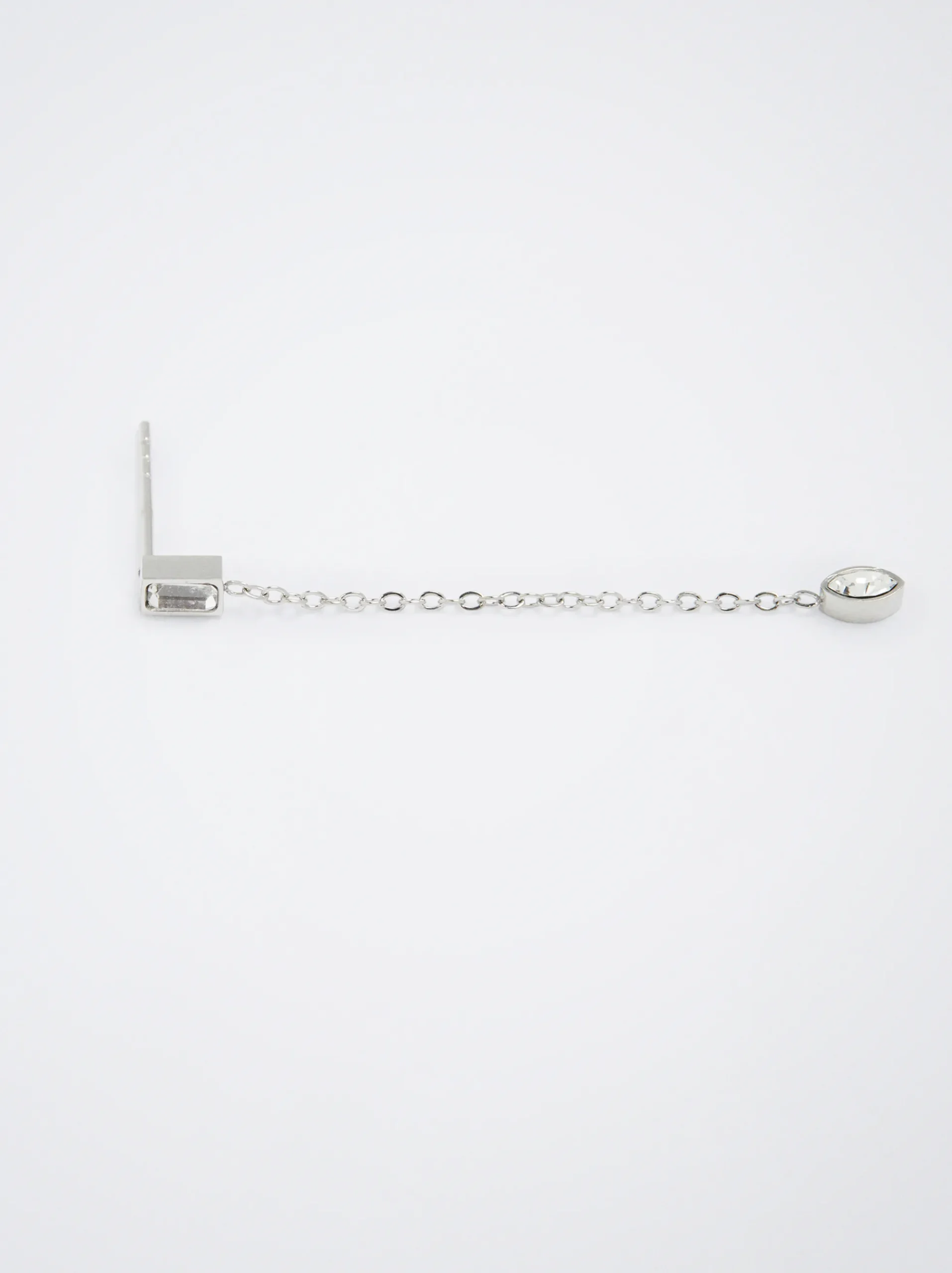 Stainless Steel Earrings With Crystals|Parfois Outlet