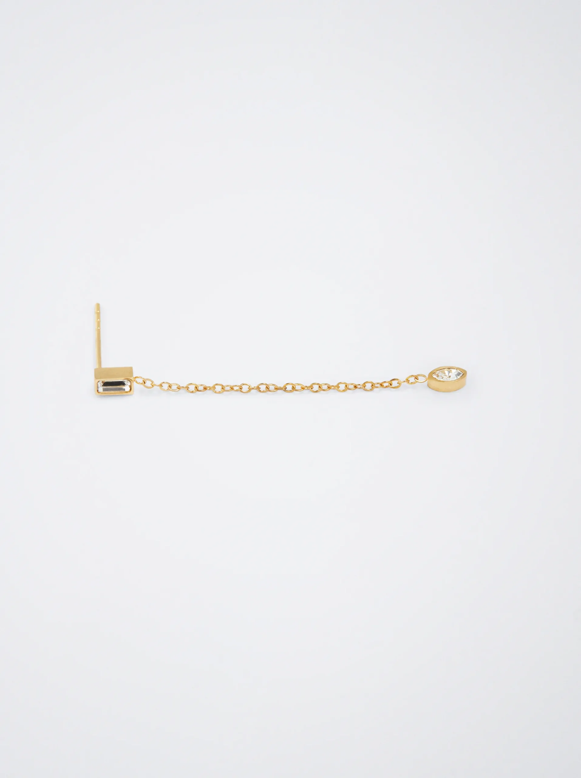 Stainless Steel Earrings With Crystals|Parfois Hot