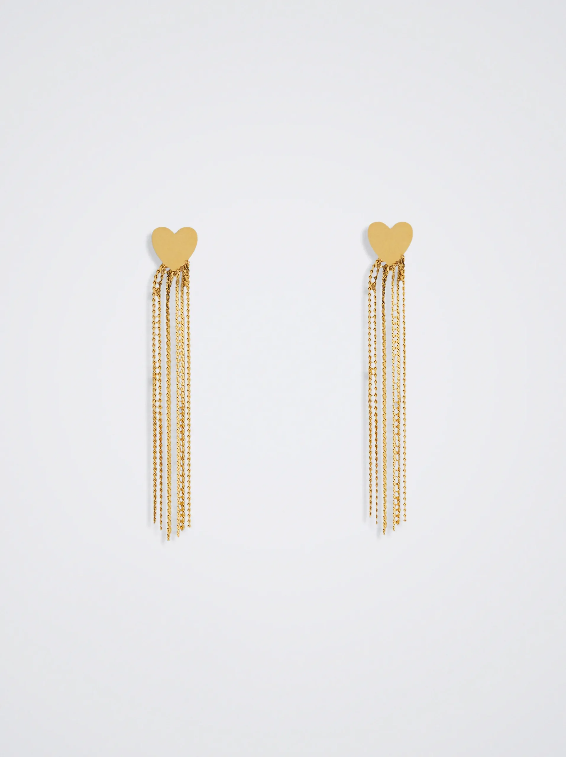 Stainless Steel Earrings With Heart|Parfois Fashion