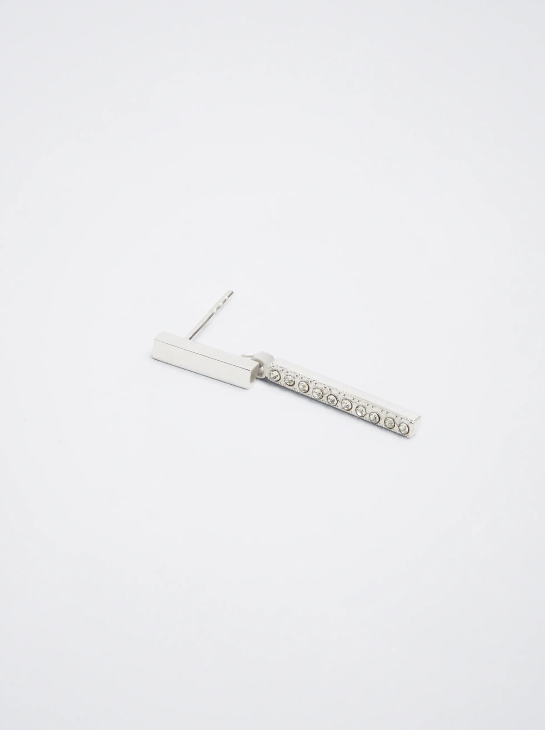 Stainless Steel Earrings With Crystals|Parfois Cheap