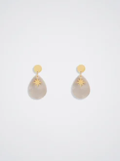 Stainless Steel Earrings With Shell|Parfois Clearance
