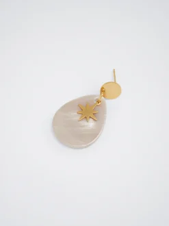 Stainless Steel Earrings With Shell|Parfois Clearance