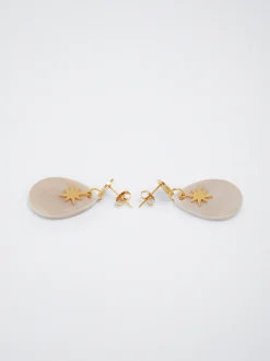 Stainless Steel Earrings With Shell|Parfois Clearance