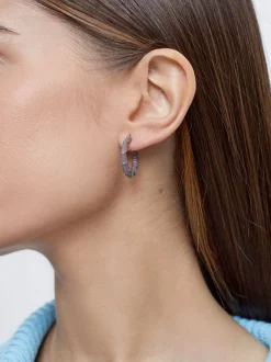 Stainless Steel Enamel Hoop Earrings|Parfois Discount
