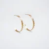Stainless Steel Enamel Hoop Earrings|Parfois New