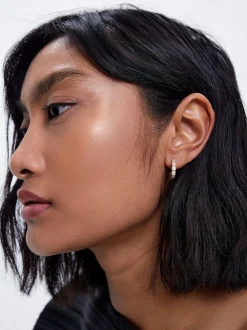 Stainless Steel Enamel Hoop Earrings|Parfois Shop