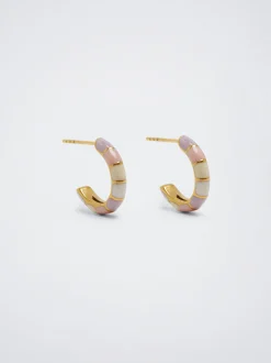 Stainless Steel Enamel Hoop Earrings|Parfois Shop