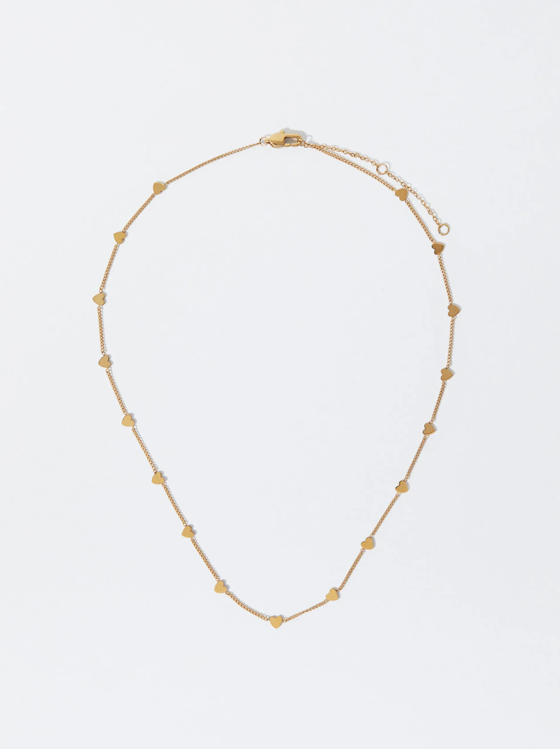 Stainless Steel Necklace With Hearts|Parfois Best