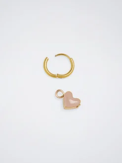 Stainless Steel Heart Hoop Earrings|Parfois Cheap