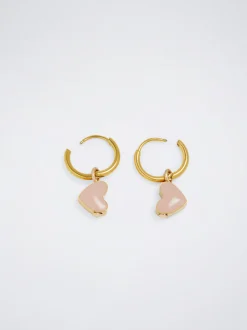 Stainless Steel Heart Hoop Earrings|Parfois Cheap