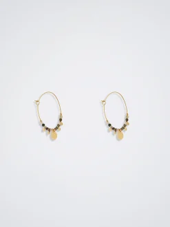 Stainless Steel Hoops With Semiprecious Stone|Parfois Store