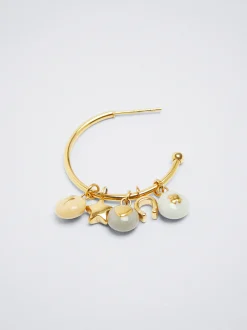 Stainless Steel Hoops With Charms|Parfois Fashion